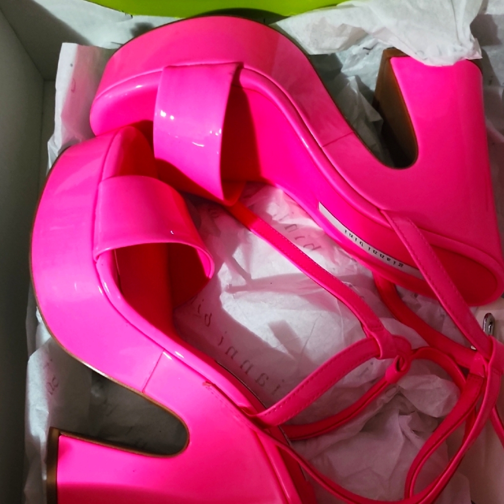 Vibrant Pink Women's Platform Heels